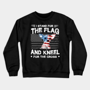 Chihuahhua Dog Stand For The Flag Kneel For Fallen Crewneck Sweatshirt